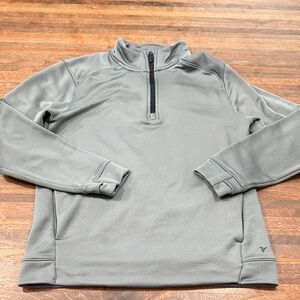 Old Navy Kids Light Gray Quarter-Zip Pullover